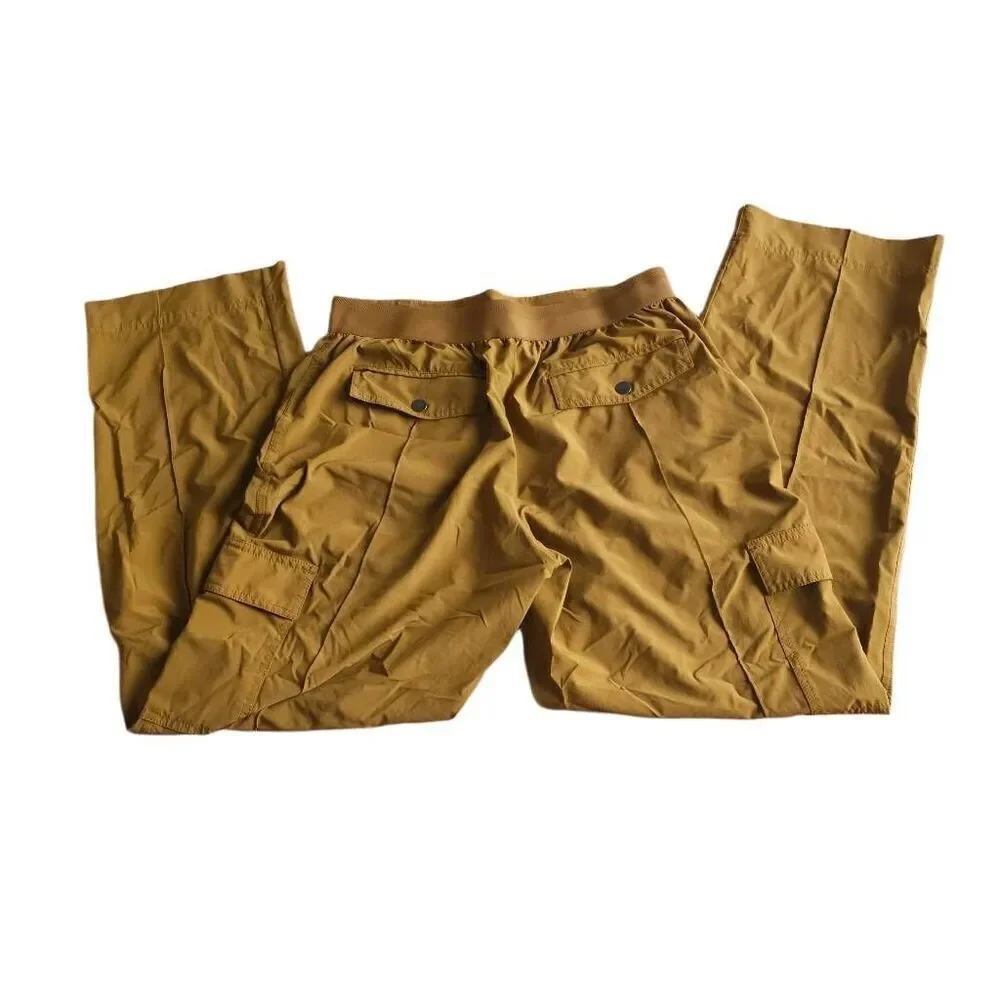 Athleta womens Sz 12 vienna cargo pants brass yellow tan - Picture 3 of 8
